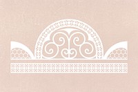 Vintage lace clipart, white feminine design psd