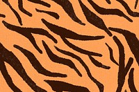 Tiger pattern orange background seamless, social media banner psd