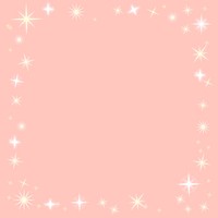 White stars frame, festive pink background, cute design borders vector