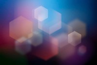 Colorful geometric hexagon background bokeh light vector