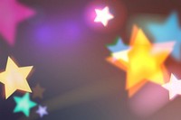 Colorful star bokeh background, abstract party light vector