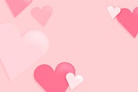 Valentine&rsquo;s background border, heart shape vector