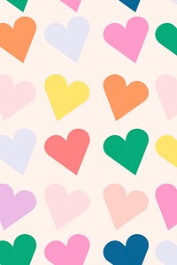 Colorful hearts background valentine&rsquo;s design