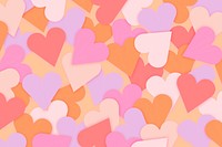 Colorful hearts background valentine&rsquo;s psd