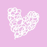 Heart doodle vector stickers, valentines love design