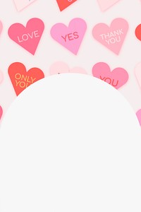 Lovely heart border background psd, Valentine design