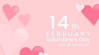 Valentine’s quotes desktop wallpaper vector heart pattern