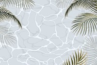 Palm leaves water texture background