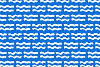 Cute wavy lines background pattern blue design psd