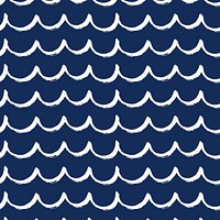 Sea wave pattern background drawing design vector