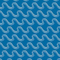 Aesthetic ocean waves background pattern design vector