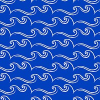 Aesthetic ocean waves background pattern design psd