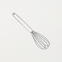 Whisk pencil drawing cute doodle design