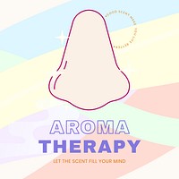 Aroma therapy quote template, mental health social media post vector