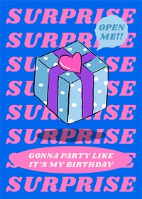 Cute birthday quote template for party poster & card, gonna party like it’s my birthday vector