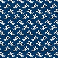 Seamless wave pattern background, blue abstract design vector