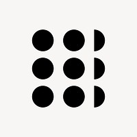 Black abstract business logo element, modern design vector