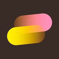 Gradient abstract badge, modern design for business