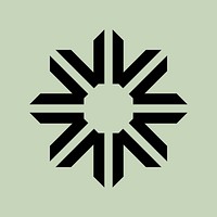 Black geometric business logo element, modern design vector