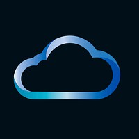 Cloud business logo element, modern design psd