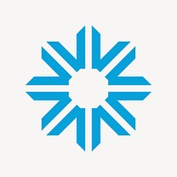 Abstract blue business logo element, modern design psd