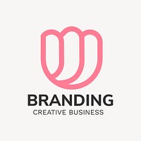 Modern business logo template, abstract design psd