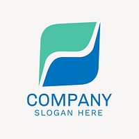 Professional business logo template, colorful geometric shape vector