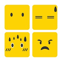 Set of emoji feeling expression