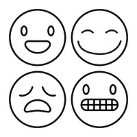 Set of emoji feeling expression