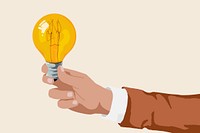 Creative business background, light bulb symbol