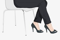 Successful businesswoman background, aesthetic high heels