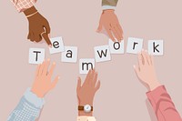 Diverse teamwork background, business aesthetic illustration