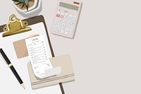 Budgeting aesthetic border background, accounting & finance illustration