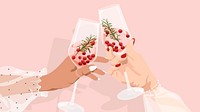 Party drink desktop wallpaper, celebration illustration design