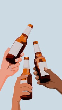 Beer mobile wallpaper, celebration illustration design