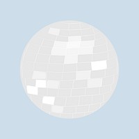 Disco ball, party element illustration design psd