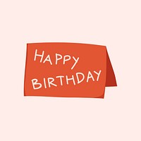 Orange birthday card, celebration illustration design vector