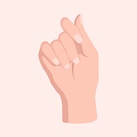 Hand gesture sticker, holding position, people illustration design vector