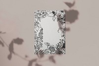 Floral poster, aesthetic hand drawn nature design