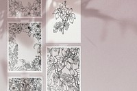 Floral flyer, aesthetic poster, hand drawn nature design