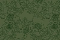 Hand drawn flower background, coloring book design vector