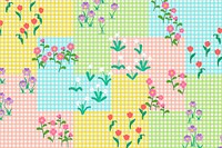 Aesthetic flower background, cute colorful graphic