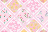 Cute flower background, colorful aesthetic graphic vector
