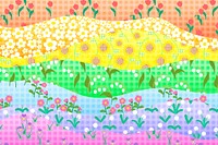 Pastel rainbow color background, girly aesthetic floral design vector