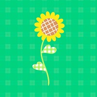 Pastel sunflower clipart, cute stickers for kids psd