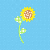 Spring flower sticker, girly design background vector