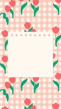 Tulip flower Instagram story background vector