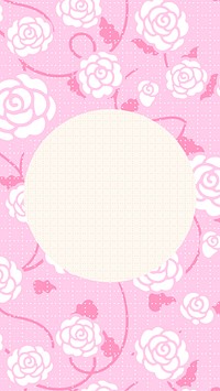 Rose flower Instagram story background vector