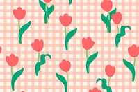 Cute rose flower background, colorful aesthetic graphic vector