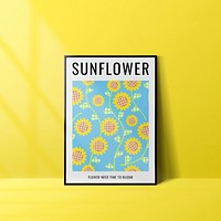 Sunflower picture frame, yellow design